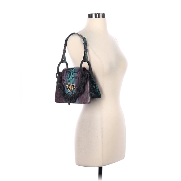 NWOT BETSEY JOHNSON Chain Snakeskin Print Mini Purse - Picture 5 of 8